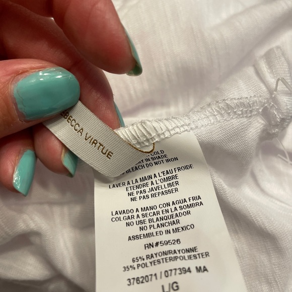 Becca swim white basics swim cover up size large - Picture 8 of 8